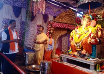 ರಿಪ್ಪನ್ಪೇಟೆ ಹಿಂದೂ ಮಹಾಗಣಪತಿಯ ದರ್ಶನ ಪಡೆದ ಶಾಸಕ ಹರತಾಳು ಹಾಲಪ್ಪ